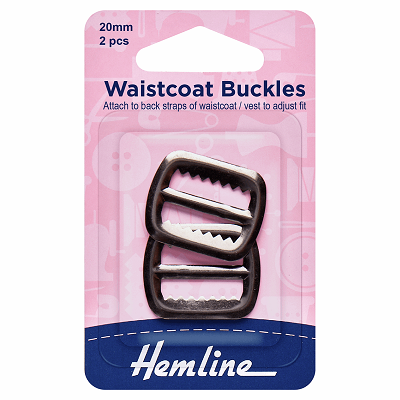 H463.Gun Waistcoat Buckle - Gunmetal..